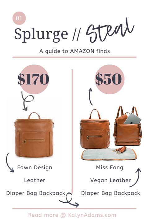 Splurge vs. Steal // Amazon Dupe Designer Diaper Bag // For 